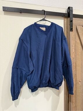 Nautica Classic Navy Windbreaker Pullover Jacket